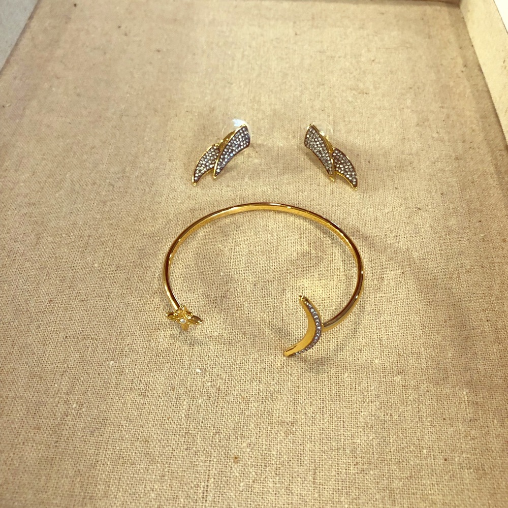 Stella & Dot cuff and earrings